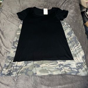 Ladies Black and Camouflage Dress